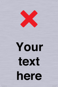 Custom plain background, red cross sign